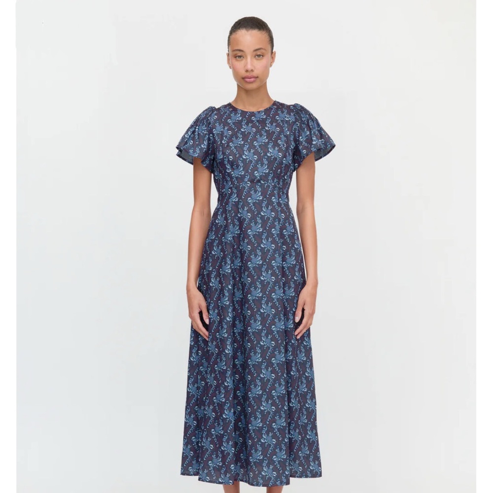 Hill House Dominique Dress - Navy Cala Paisley - Picture 1 of 4